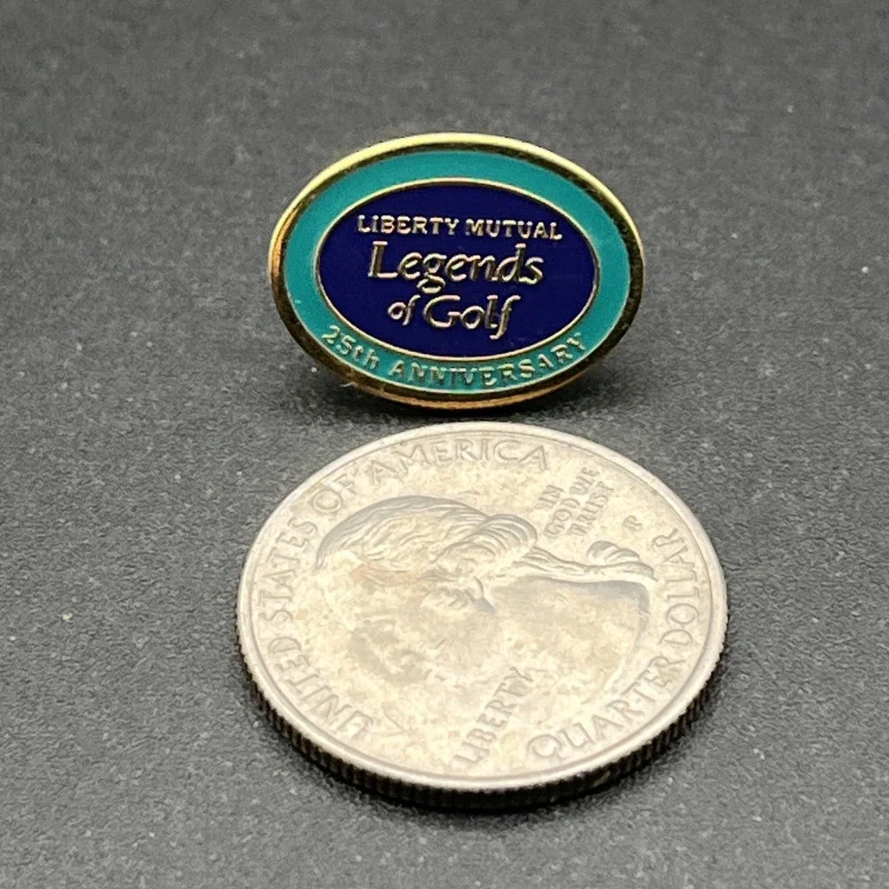 Liberty Mutual Insurance Legends‎ Of Golf 25th Anniversary Lapel Hat Pin